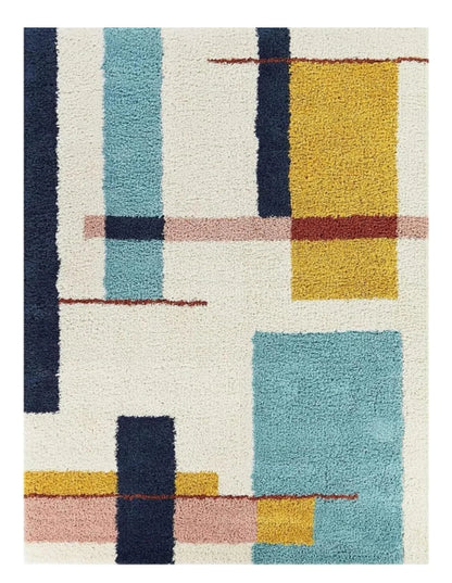 Zest Multicolour Blue Shaggy Carpet