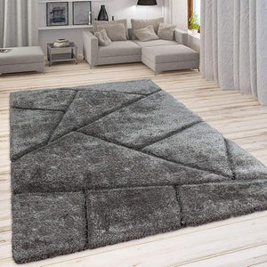 Baristo Grey Shaggy Carpet