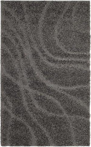 Swirl Grey Shaggy Carpet