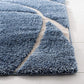 Swirl Blue Shaggy Carpet