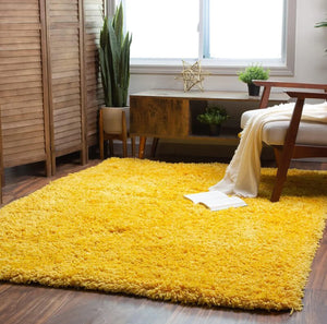 Delta Yellow Shaggy Carpet