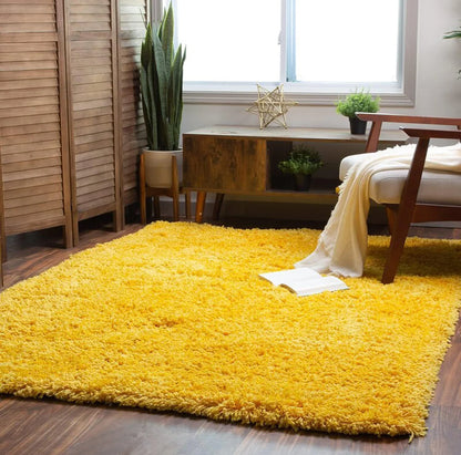 Delta Yellow Shaggy Carpet