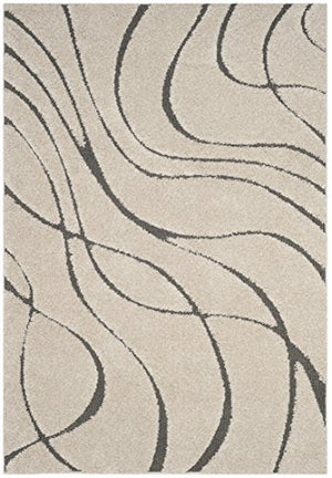 Swirl Light Beige Shaggy Carpet