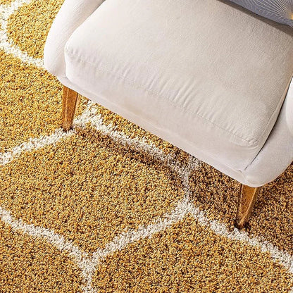 Mustard Yellow Shaggy Carpet