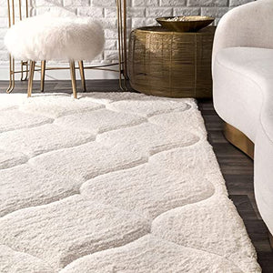 Resmon Ivory Shaggy Carpet