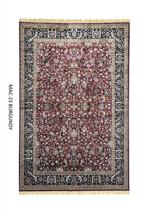 Burgundy Persian Silk Carpet