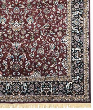 Burgundy Persian Silk Carpet