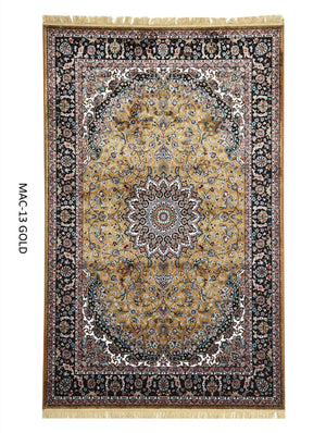 Gold Persian Silk Carpet