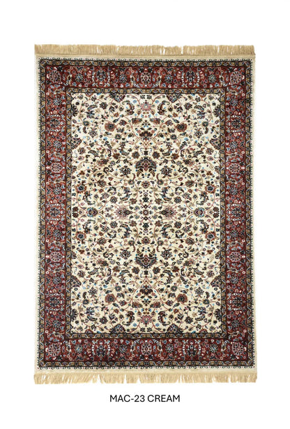 Rich Cream Persian Silk Carpet