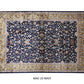 Navy Blue & Gold Persian Silk Carpet