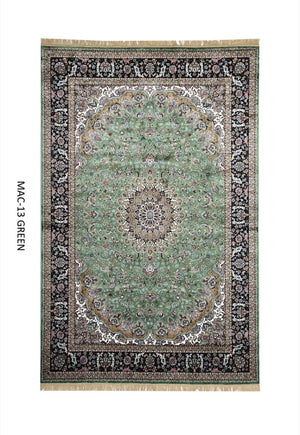 Green Persian Silk Carpet