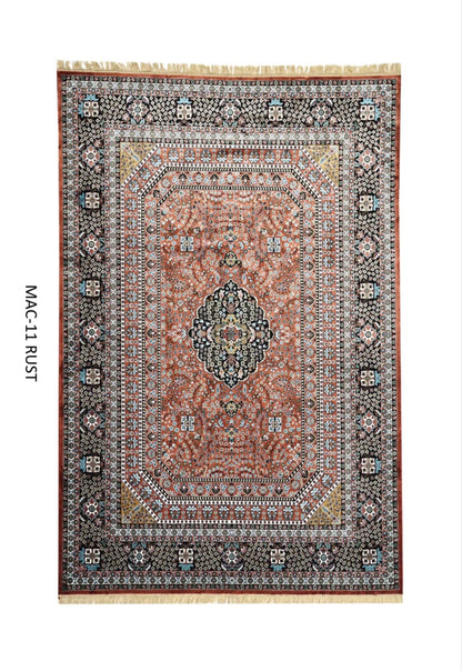 Rust Persian Silk Carpet