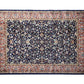 Navy Blue Persian Silk Carpet