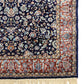 Navy Blue Persian Silk Carpet