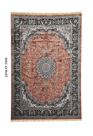 Rust Persian Silk Carpet