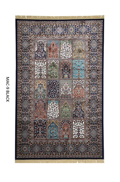 Black Persian Silk Carpet