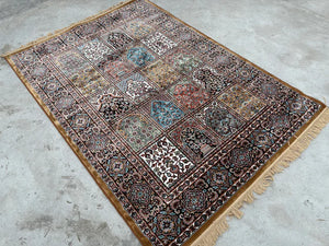 Gold Persian Silk Carpet