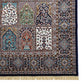 Navy Blue Persian Silk Carpet