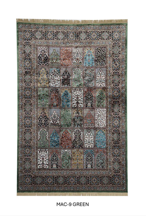 Green Persian Silk Carpet