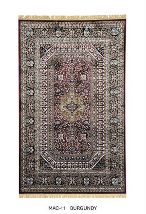 Burgundy Persian Silk Carpet