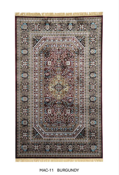Burgundy Persian Silk Carpet