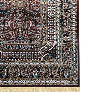 Burgundy Persian Silk Carpet