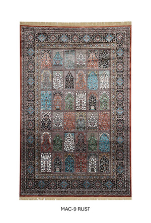 Rust Persian Silk Carpet