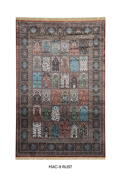Rust Persian Silk Carpet