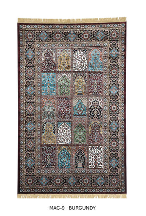 Burgundy Persian Silk Carpet