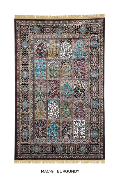 Burgundy Persian Silk Carpet